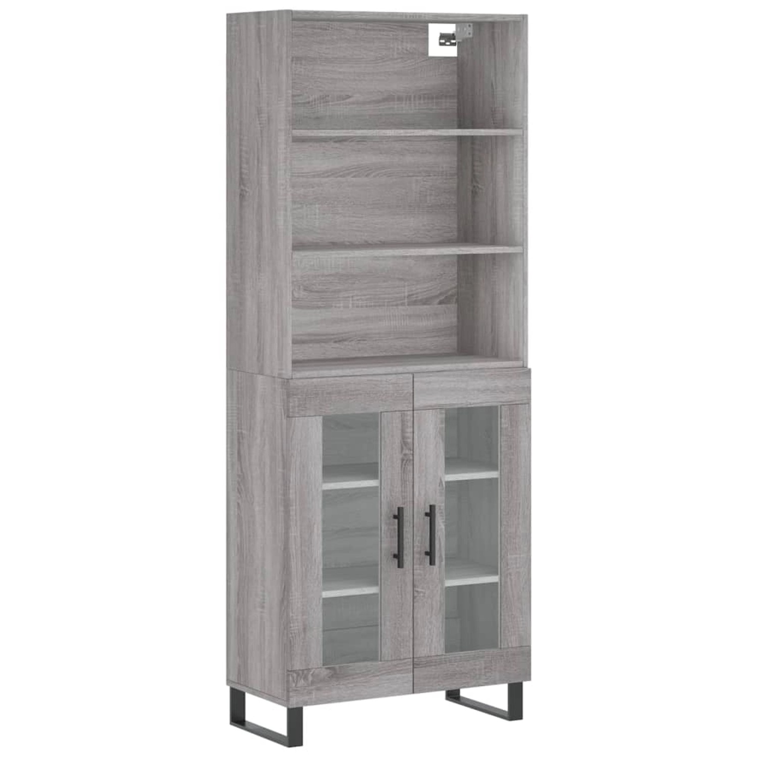 vidaXL Highboard Grau Sonoma 69,5x34x180 cm Holzwerkstoff 3189347 günstig online kaufen