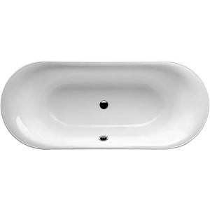 Ovale Villeroy & Boch Badewanne Cetus, 175x75 cm, Weiß Alpin, Aufsicht.