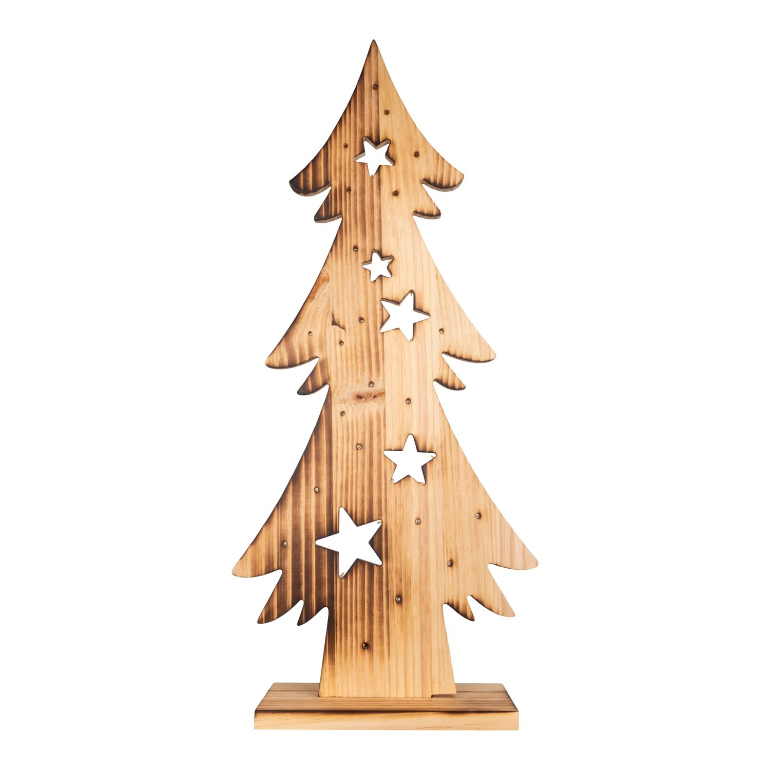 Näve Outdoor LED Weihnachtsdeko Holz Tannenbaum 80 cm
