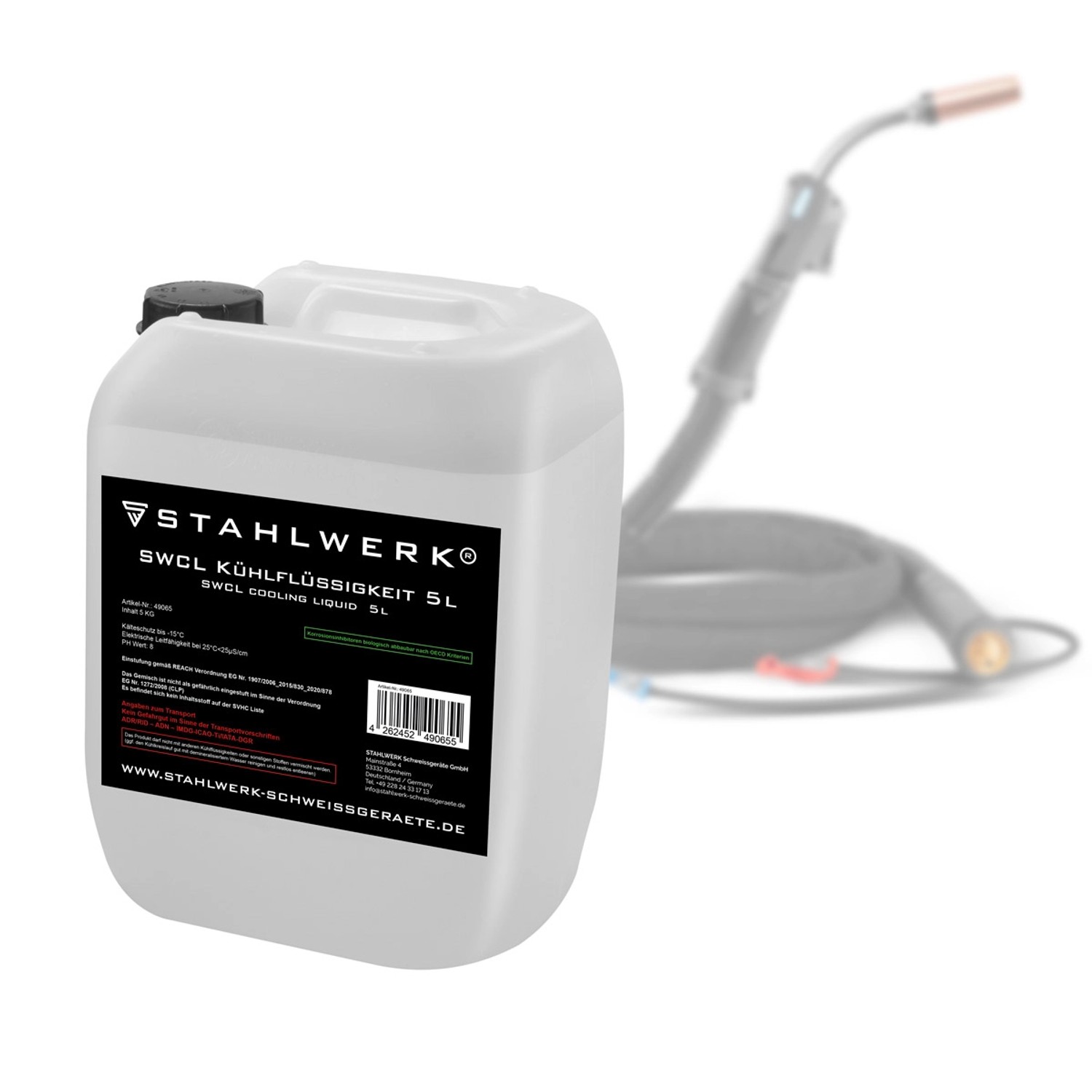 STAHLWERK Kühlflüssigkeit 10L Kanister für Schweißgeräte und Plasmaschneider.