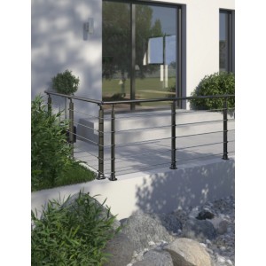 Dolle Eckverbindungs-Set für Geländerkomplettsets in Anthrazit, zur Eckmontage von Treppengeländern.