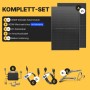 Solakon Balkonkraftwerk 900W Komplettset: 2 Solarmodule, 800W Wechselrichter, Kabel, Balkonhalterung. Steckerfertig.