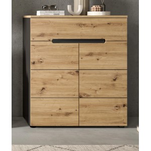 Inn.Furn Schuhkommode Eiche Grau 80 cm mit Soft-Close Cooper