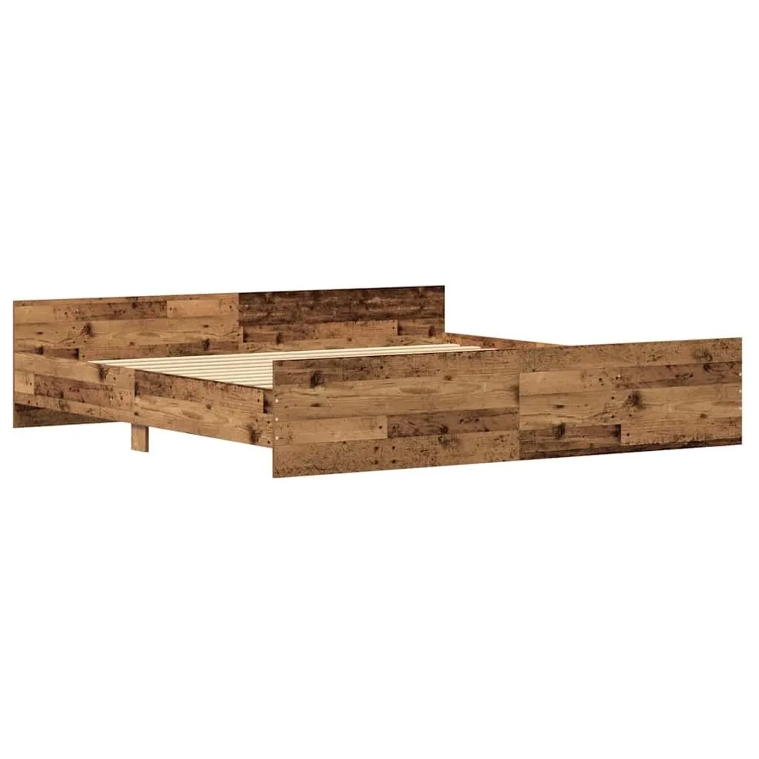 vidaXL Bettrahmen Altholz 203 x 203 x 50 cm Holzwerkstoff 3329303
