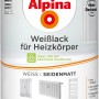 Dose Alpina Heizkörperlack Weiß seidenmatt, geeignet für Heizkörper und Rohrleitungen.