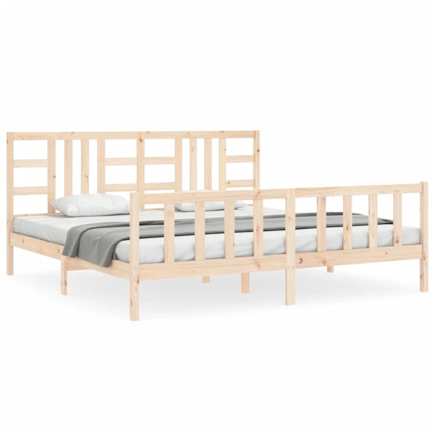vidaXL Massivholzbett ohne Matratze 200x200 cm Kiefer 3191991 günstig online kaufen