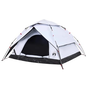 vidaXL Kuppel-Campingzelt 5 Personen Weiß Verdunkelt Quick Release 4004188