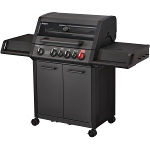 Enders Gasgrill Monroe Pro 4 SIK Turbo Shadow, 4 Brenner, Seitenkocher, Schwarz