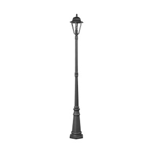 Lindby Mastleuchte Außen Edana 9630065 Spritzwassergeschützt Modern in Schwarz aus Aluminium 1-flammig E27