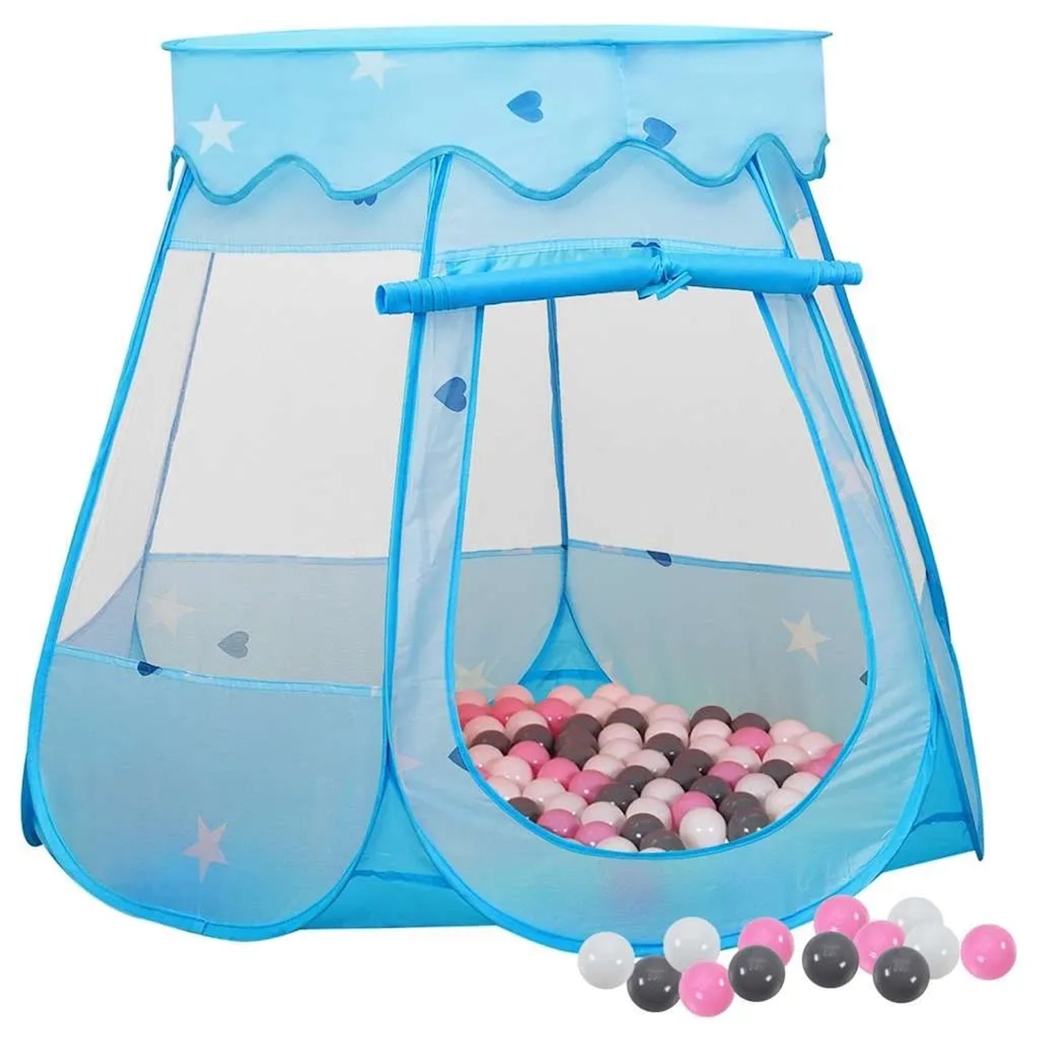 vidaXL Kinder-Spielzelt mit 250 Bällen Blau 102x102x82 cm 3107723