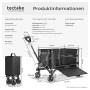 Tectake Bollerwagen Smartrider Faltbar Kunststoffräder Mit Profil 47 x 83 x 90 cm Schwarz_6