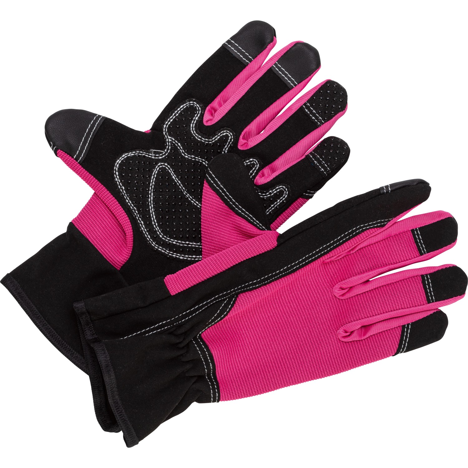 Floristikhandschuh Silikon-Benoppung Pink Größe 7