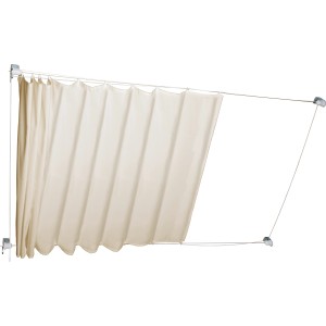 Seilspannmarkise Caldera, 270x140 cm, elfenbeinfarben, für flexiblen Sonnen- und Sichtschutz.