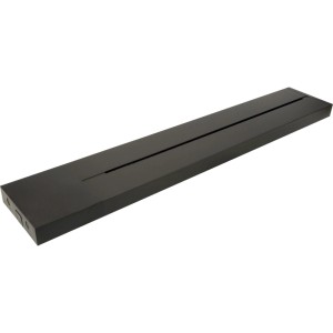 Schwarze Schwaiger Stromschiene MSLS0500, 50 cm, für modulare Steckdosen.
