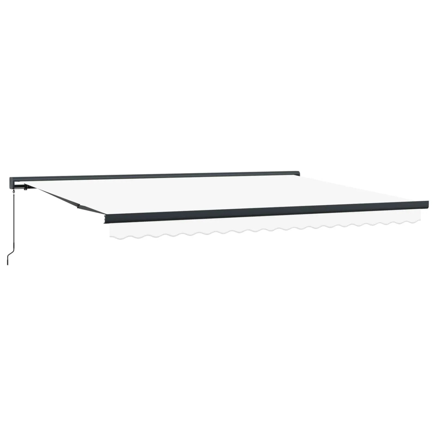vidaXL Einziehbare Markise Weiß 4 x 3 m Leinen und Aluminium 3420206