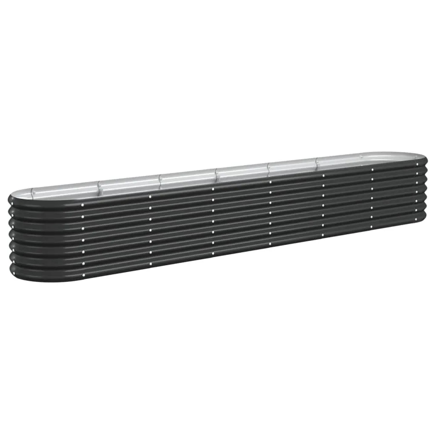 furnicato Hochbeet Pulverbeschichteter Stahl 260x40x36 cm Anthrazit