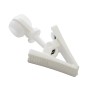 Gardinia Rollring mit Klammer, weiß, für Gardinenschiene, 20er-Pack.