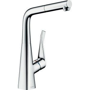 Hansgrohe Küchenmischer M7114-H320 Chrom mit Ausziehauslauf.