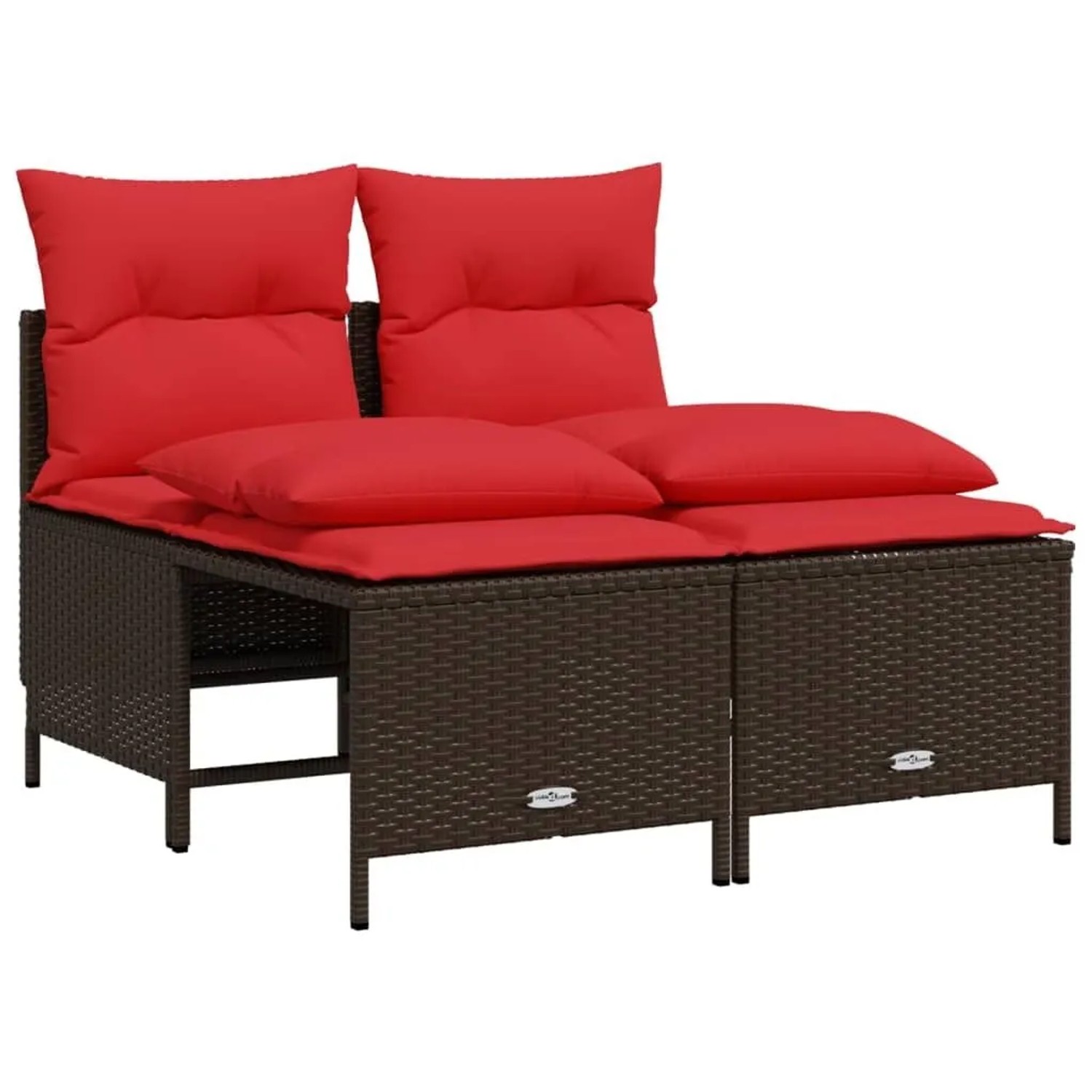 vidaXL 4-Tlg Gartensofa-Set mit Kissen Braun Polyrattan 368377 günstig online kaufen