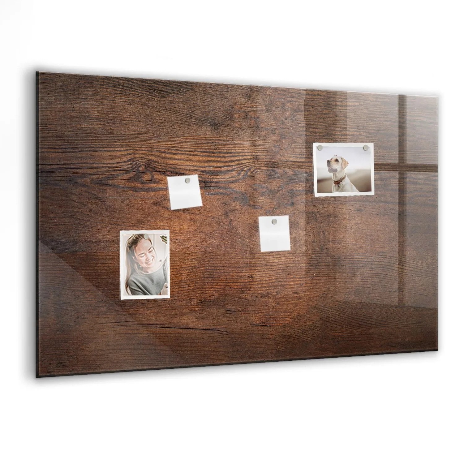 Tulup Beschreibbare Glasmagnettafel Altes Holz 90x60 cm Magnettafel Büro Gl günstig online kaufen