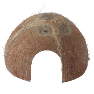 Kokoshöhle, halbe Kokosnuss als Tierversteck/Laichhöhle für Terrarium-Dekoration.