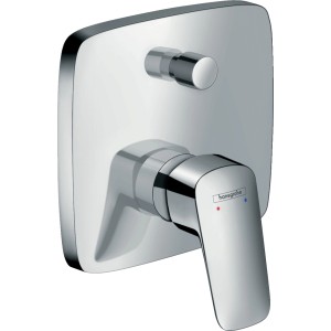 Hansgrohe Logis Unterputz Wannenarmatur in Chrom mit Sicherungskombination.