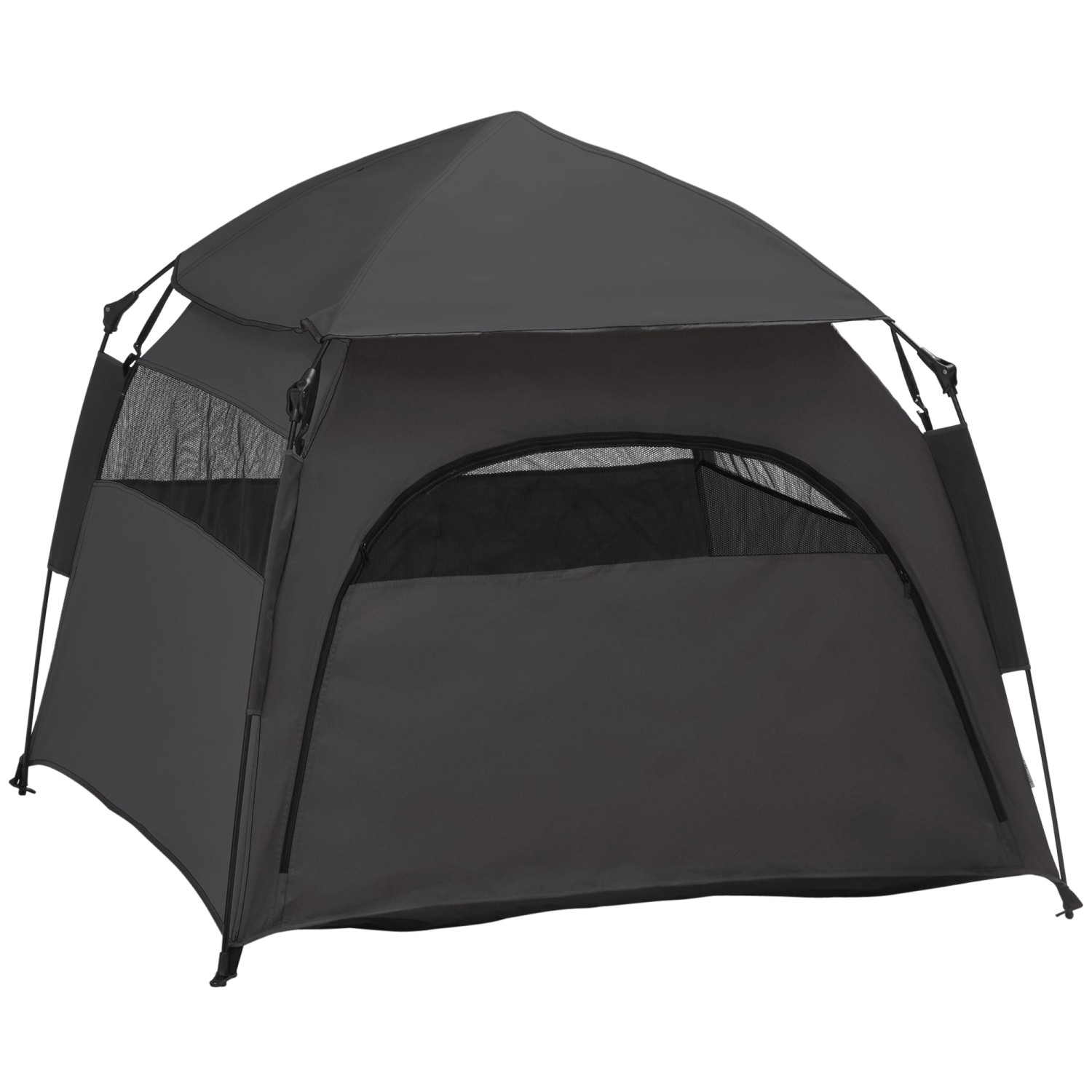 PawHut Haustierzelt Polyester Dunkelgrau 120L x 120B x 106H cm