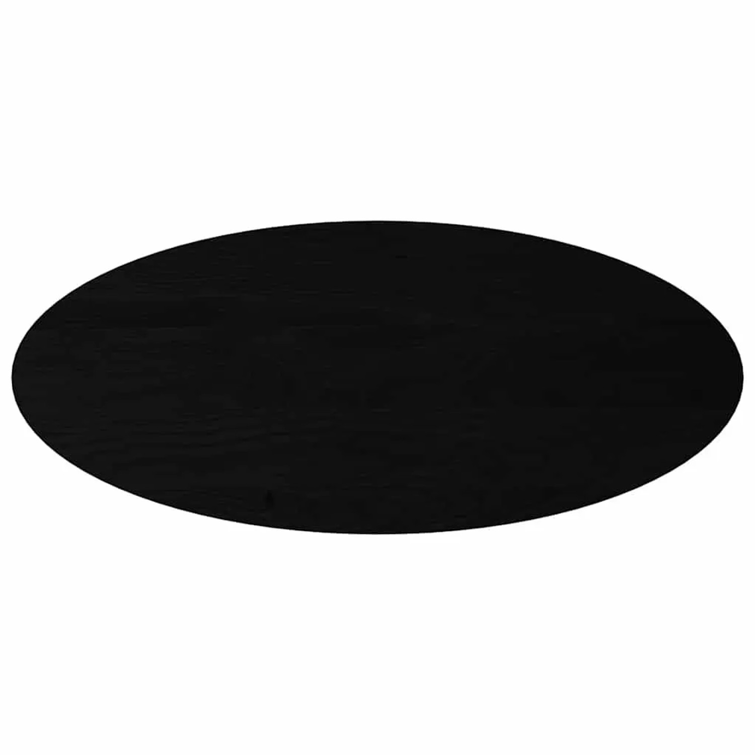 vidaXL Tischplatte Dunkelbraun 140x60x4 cm Massivholz Eiche Oval 4009060