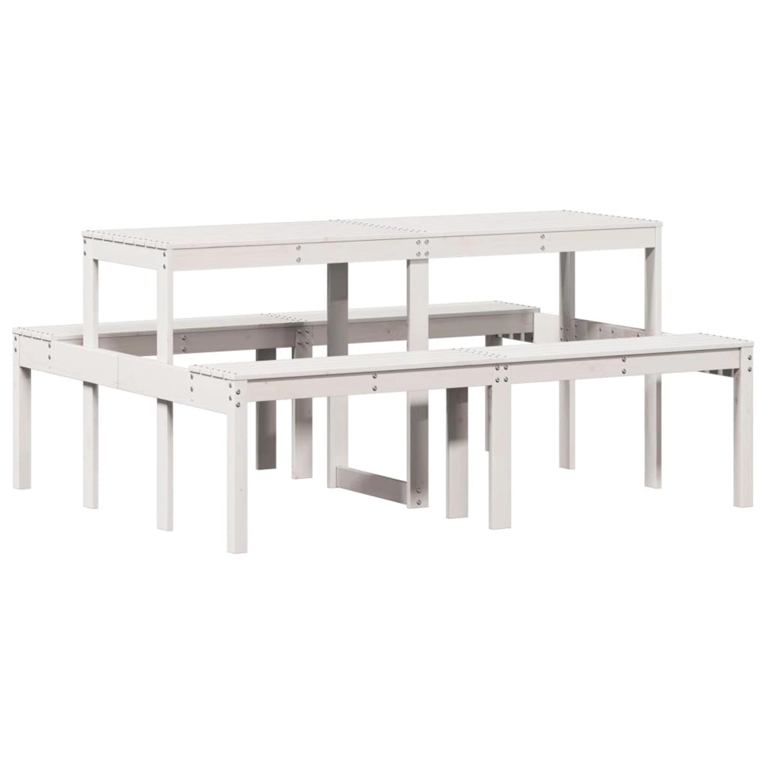 vidaXL Picknicktisch 160x134x75 cm Massivholz Kiefer 832563