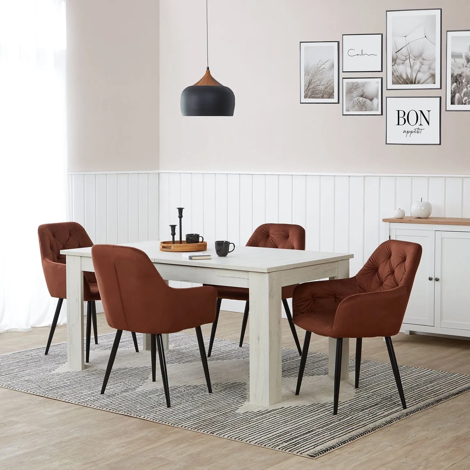 Homestyle4u Esstisch Weiß 160 x 90 cm kaufen bei OBI
