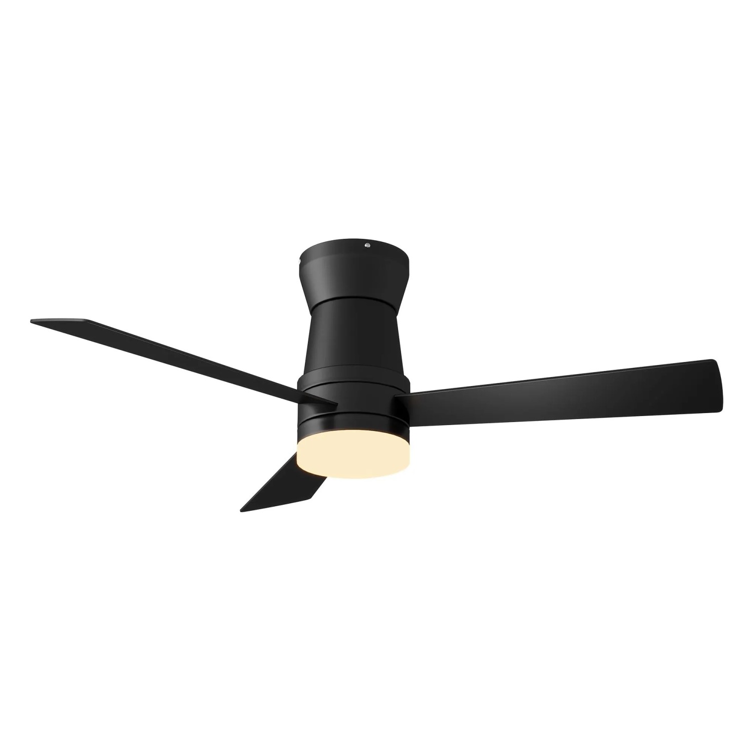 PXloue Deckenventilator mit Beleuchtung DC Motor 3 Flügel Fernbedienung 52 Zoll Schwarz