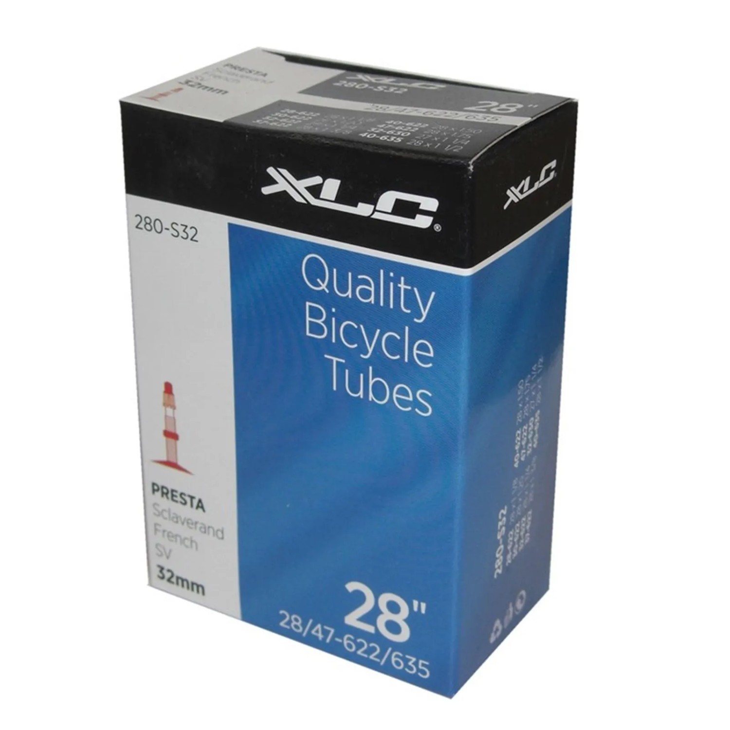 XLC Fahrradschlauch 50er Werkstattbox 27/28x1 1/8-1.75 28/47-622/635 SV33 50S