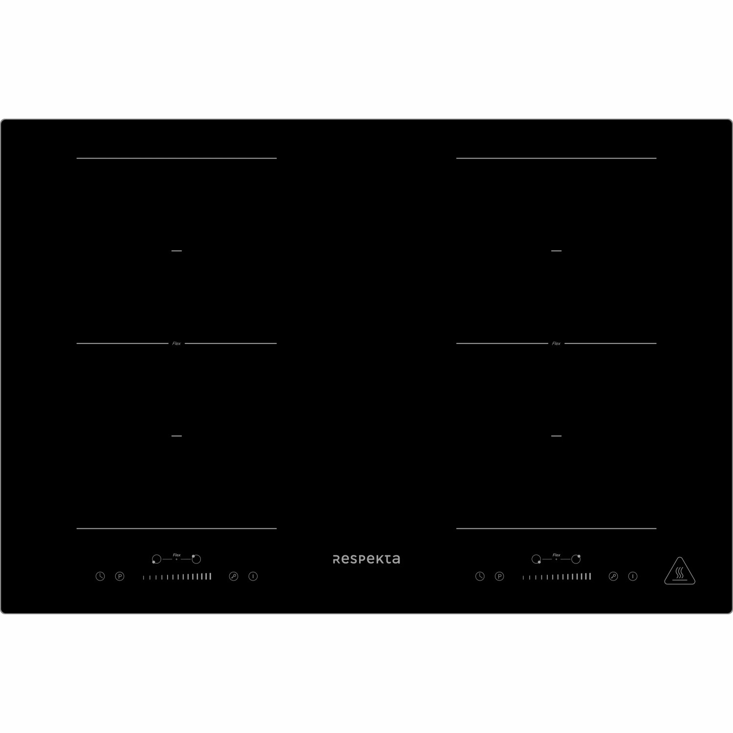 Respekta Induktionskochfeld Fynn, 77 cm, mit 4 Kochzonen und Touch Control.