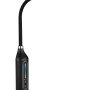 Schwarze LED-Tischleuchte Fruggy von Globo mit Touchdimmer und Flexarm.