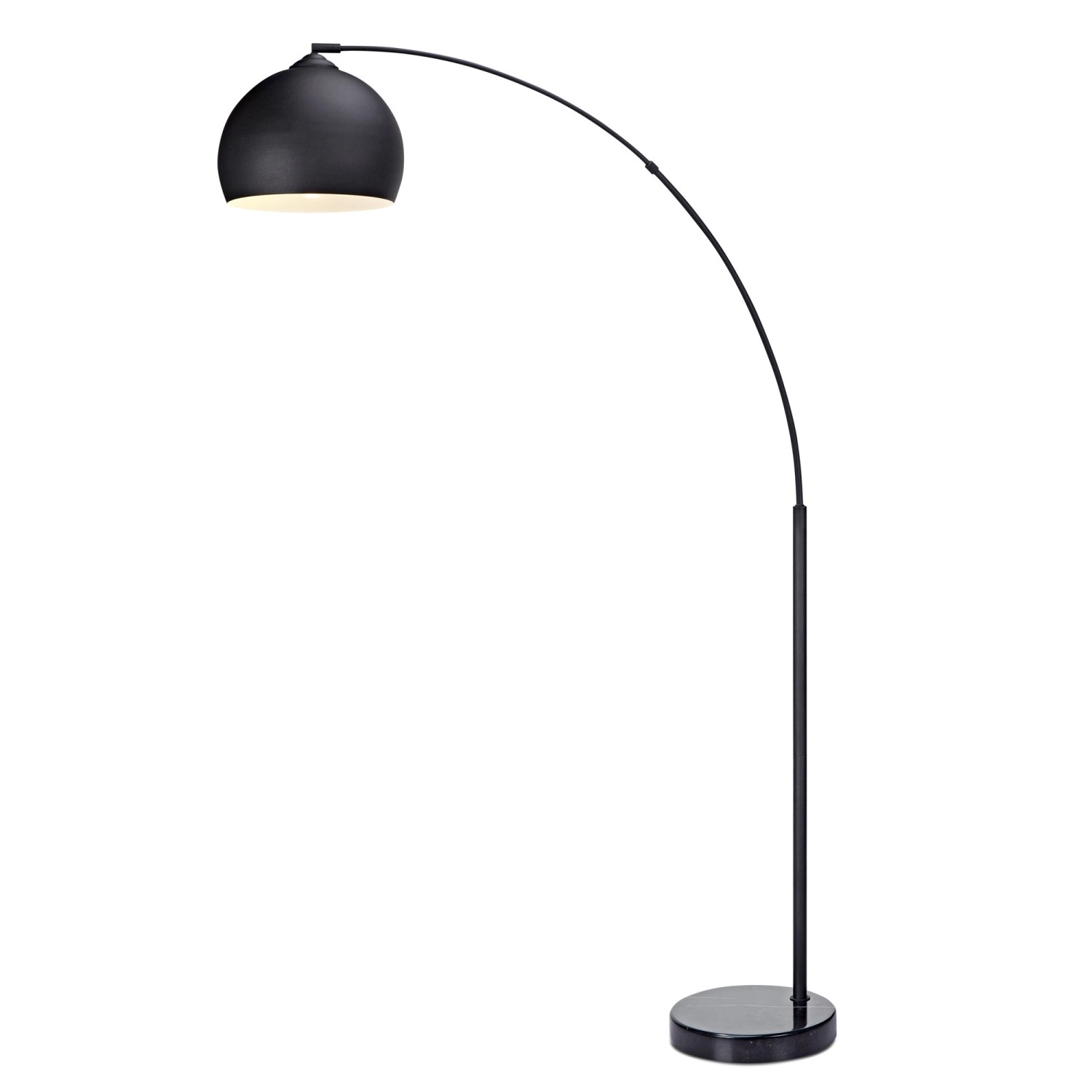 Teamson Home Arquer 170 cm Bogenlampe mit Schwarzem Marmorsockel günstig online kaufen