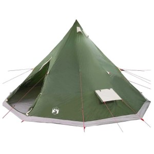 vidaXL Familien-Tipi-Zelt mit Dach Grün 560 x 560 x 300 cm 42000981