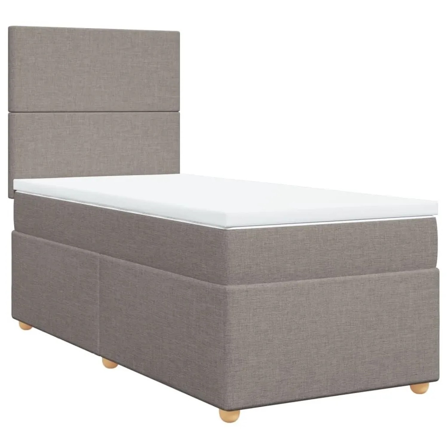 vidaXL Boxspringbett mit Matratze Taupe 90x200 cm Stoff 3291160 günstig online kaufen