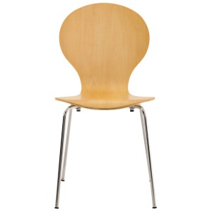 DELUKE 2er Set Besucherstuhl ATHENS Holz Natura 43x45x86cm Konferenzstuhl Wartezimmerstuhl Bürostuhl