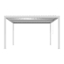 Weiße Ximax Pergola Shade Aluminium 300x400 cm mit verstellbarem Lamellendach.