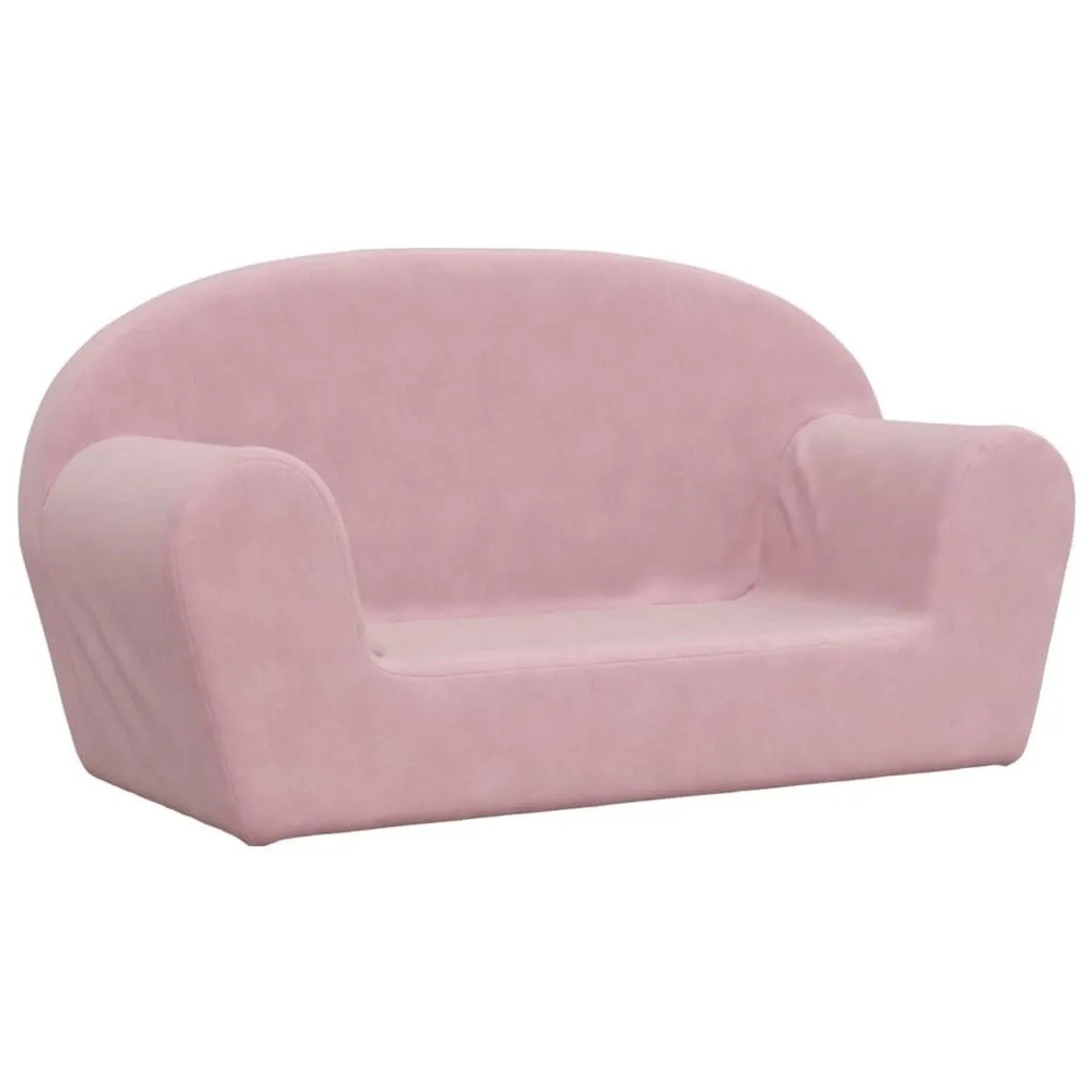 vidaXL Kindersofa 2-Sitzer Rosa Weich Plüsch 356991