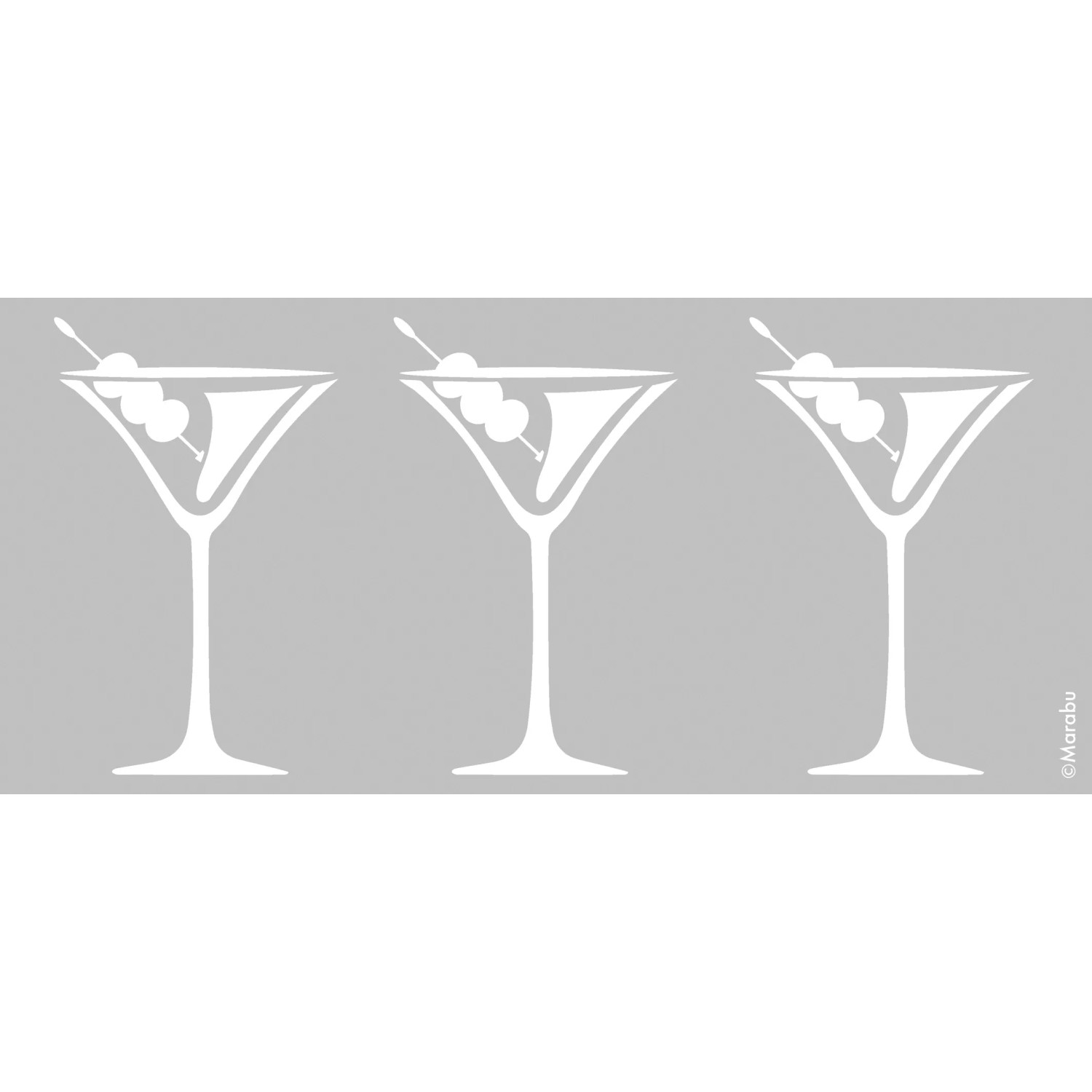 Marabu Schablone 15 x 33 cm Cocktail