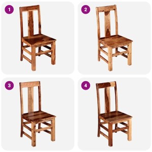 vidaXL Esszimmerstühle 2 Stk Massivholz Akazie 243964