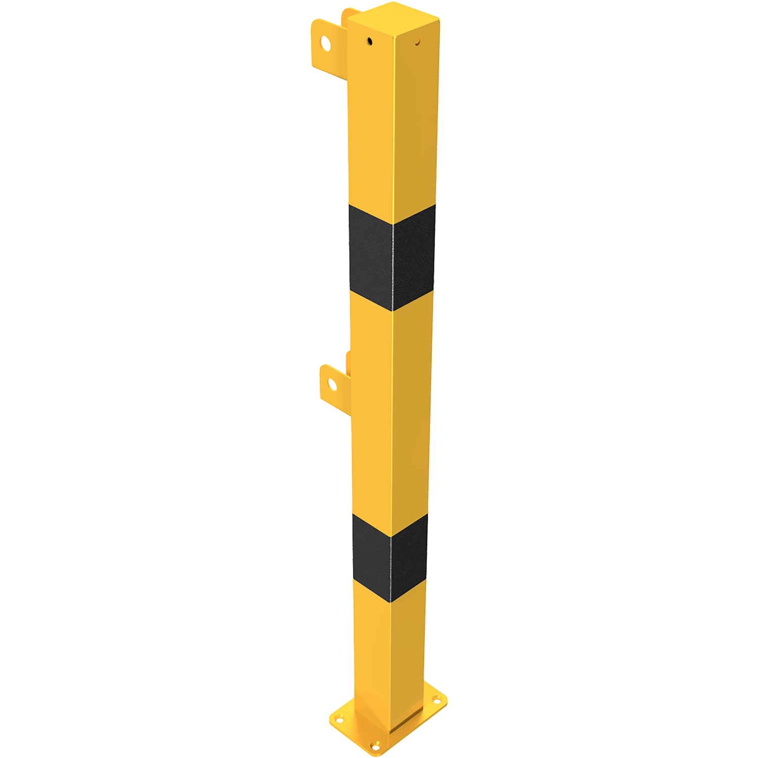 Schake Standpfosten Aufdübeln Endpfosten Ober Knieholm 70 x 70 mm Gelb-Schwarz