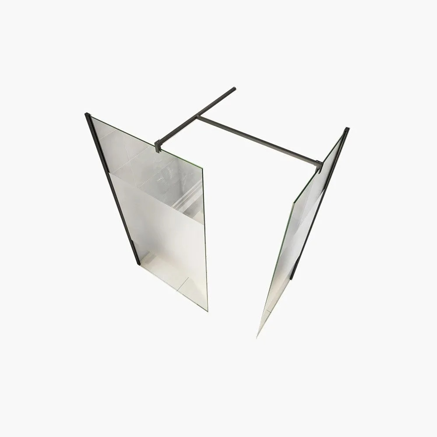 Duschparadies Walk-in Glas Duschkabine 80 x 80 x 200cm Duschwand 8mm Nano Glas Seitenwand Mit 90cm Stabilierungsstange