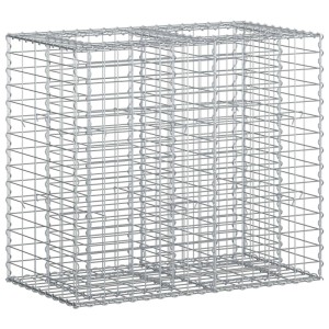 vidaXL Gabionen Hochbeet Silber 90 x 50 x 80 cm Verzinkter Stahl 42033327