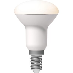 LED-Leuchtmittel E14, Pilzkopf R50, 4,9W, 470lm. Einstellbare Farbtemperatur.