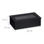 Relaxdays Teebeutelbox Bambus Schwarz Mit 8 Fächern Staubgeschützt 9 cm x 28 cm x 16 cm 0,9 kg_4