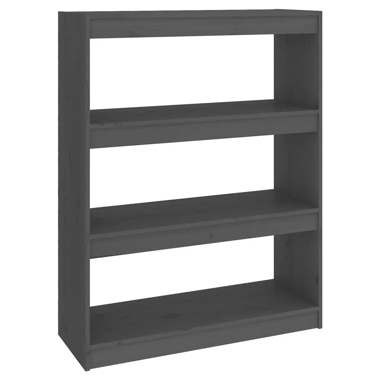 vidaXL Bücherregal/Raumteiler Grau 80x30x103,5 cm Massivholz Kiefer 808190 günstig online kaufen