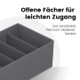 Songmics Unterwäsche-Organizer, 8-teilig, grau, für Schubladen und Kleiderschrank. Textile Aufbewahrung mit Fächern.