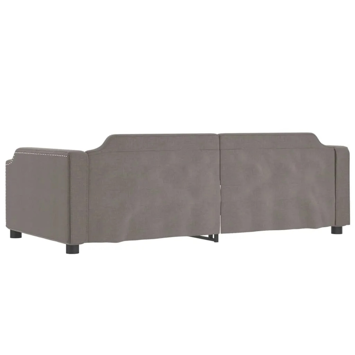 Graues vidaXL Tagesbett (80x200 cm) aus Stoff, von hinten fotografiert. Vielseitiges Schlafsofa für Wohn- und Schlafzimmer.